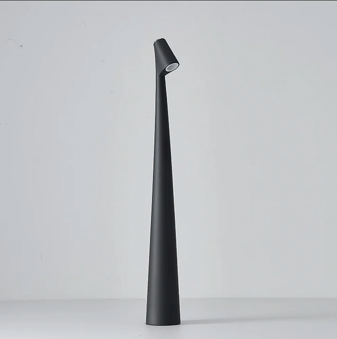 Weather-resistant cordless LED mood lamp, dimmable for outdoor or indoor ambient lighting.