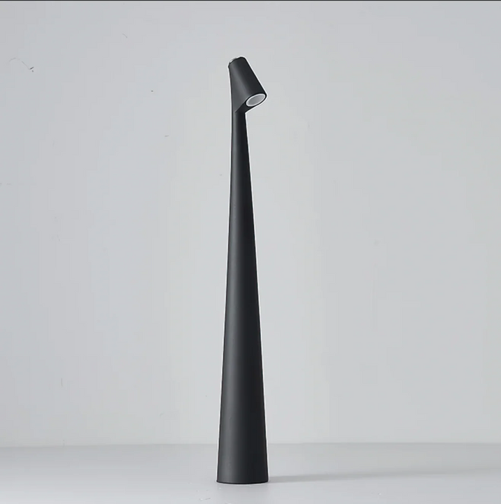 Weather-resistant cordless LED mood lamp, dimmable for outdoor or indoor ambient lighting.