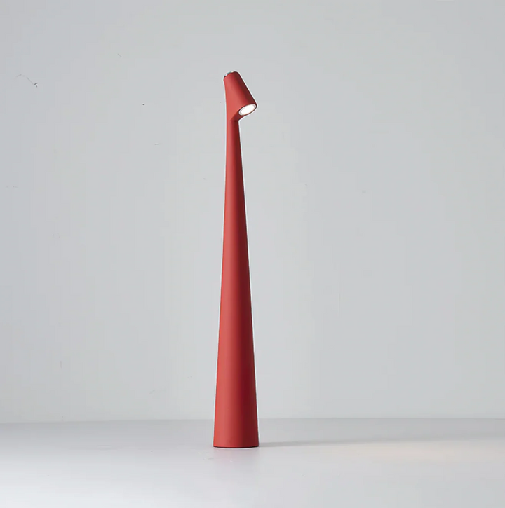 Chic LED ambiance lamp, cordless & dimmable, enhances modern decor with warm mood lighting.
