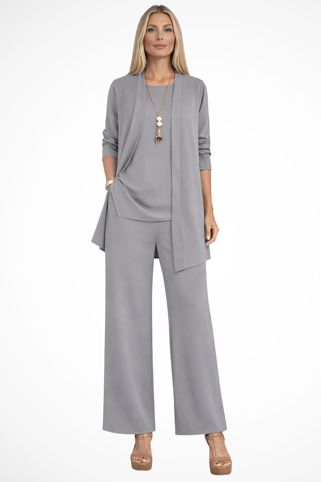 Sophisticated women's tailored suit ensemble, an elegant choice for any formal occasion.