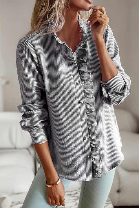 Women's polished everyday long sleeve blouse, a sophisticated top for elegant casual & work fashion.