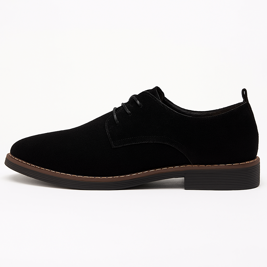Stylish men's brown leather Derby shoes, ideal for business, office, or special events. Classic lace-up footwear.