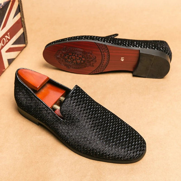 Comfortable men's Italian loafers. Elegant slip-on dress shoes designed for classic style & professional look.