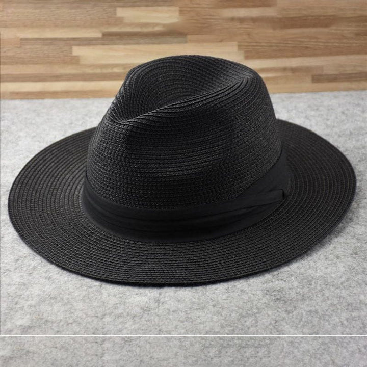 Elegant men's Panama fedora sun hat. Perfect for stylish summer wear & UV protection.