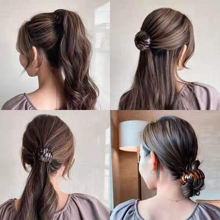 Women's instant elegant bun hairpin in a classic design, perfect for quick and sophisticated updos