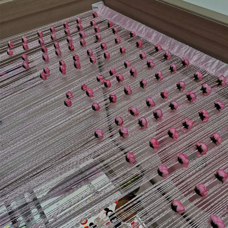 Sophisticated Elegant Rose Thread Tassel Door Curtain, a unique room accent