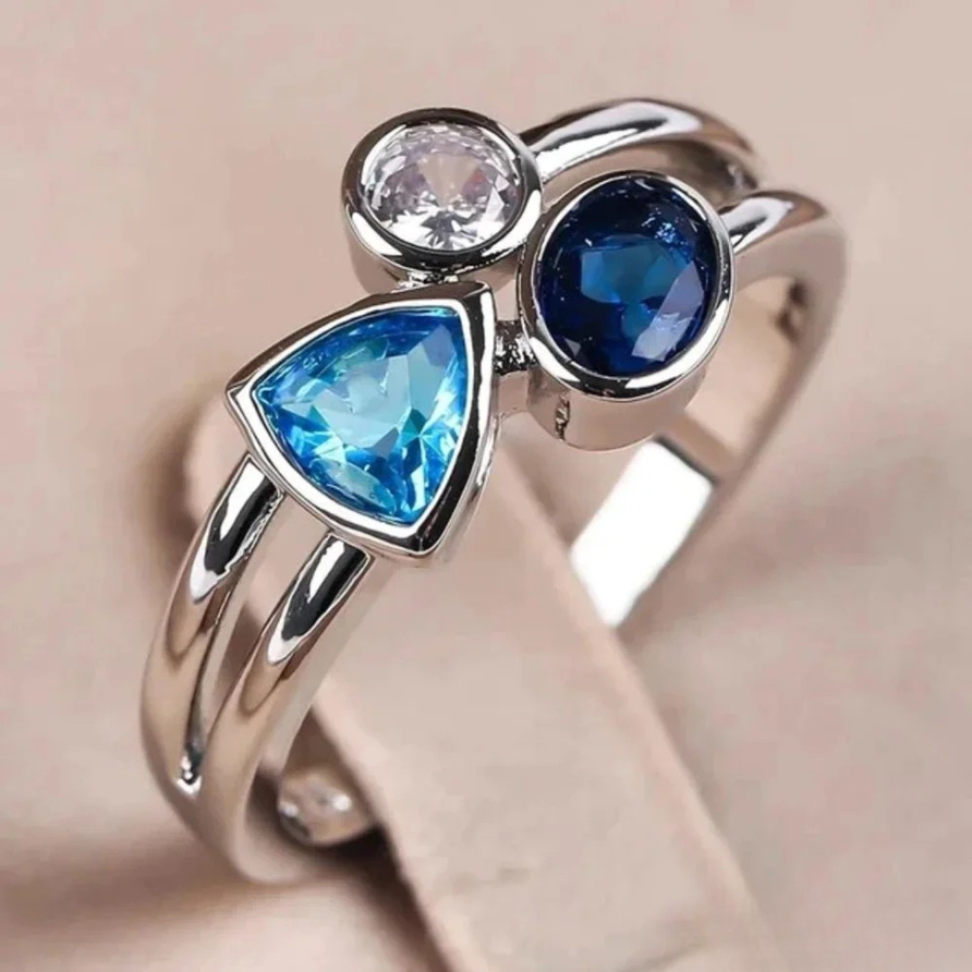 Elegant silver women's timeless ring, perfect fashion accessory for everyday wear or stacking.