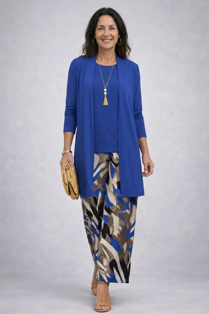 Versatile women's blazer, top & trousers 3-piece set. Ideal for office, events, or smart casual style.