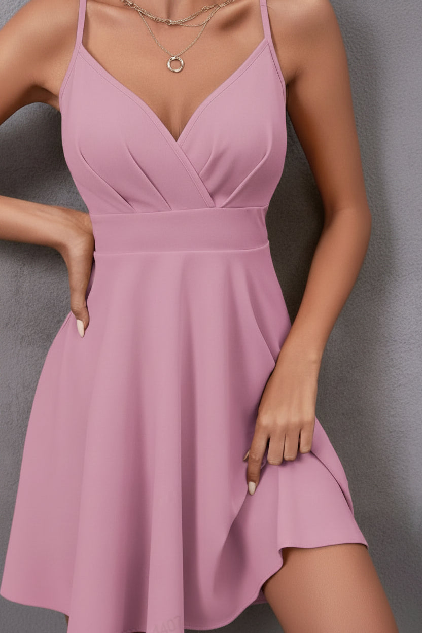 Elegant women's backless cocktail dress, ideal for summer parties, special occasions & formal gatherings.