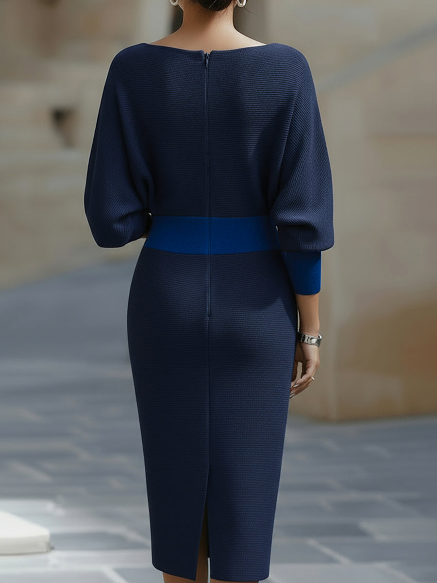 Stylish women's bodycon midi dress, featuring an elegant cowl neck, perfect for evening parties & formal wear.