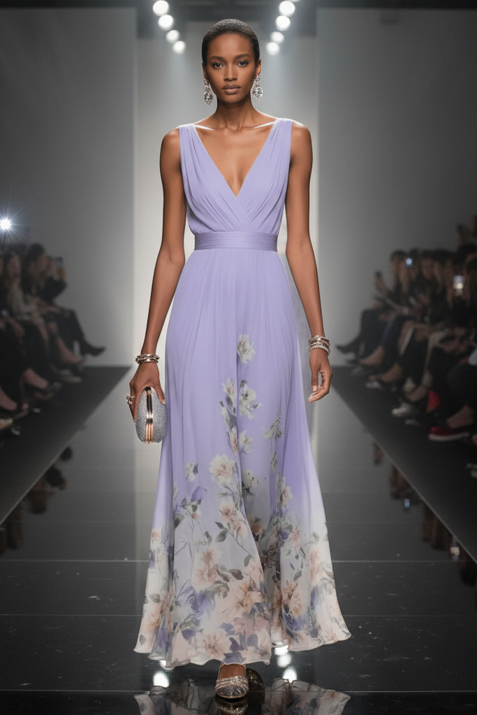 Beautiful women's floral maxi dress, a light & flowy summer dress for all elegant occasions & parties.