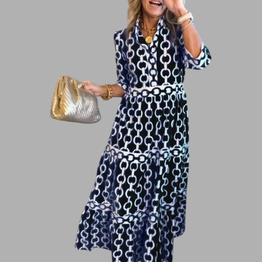 Comfortable women's flowing maxi dress in a relaxed fit. Versatile full-length style for casual or evening wear.