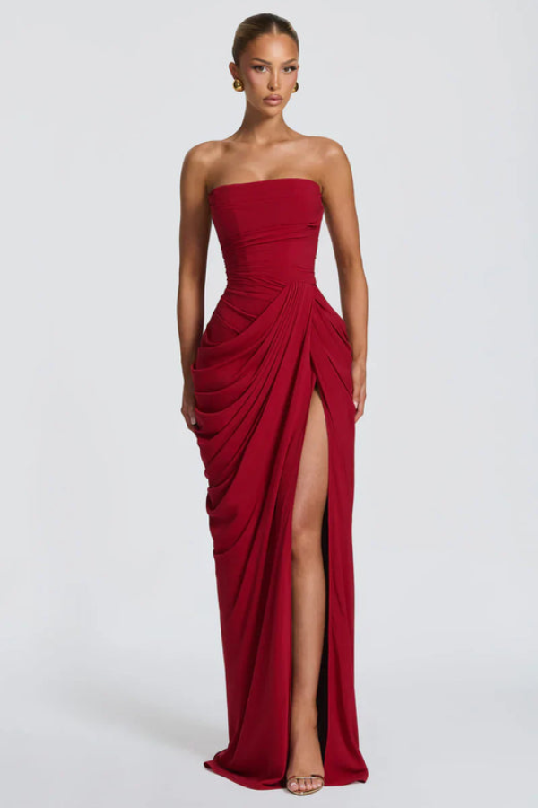 Gorgeous women's evening gown, flowing maxi style perfect for formal parties.