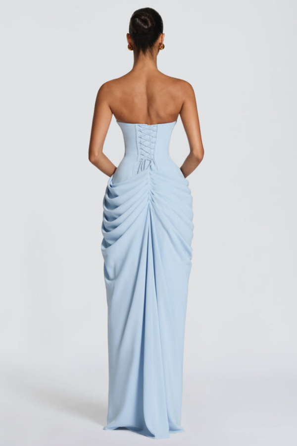 Graceful women's elegant maxi dress, a sophisticated choice for formal gatherings.