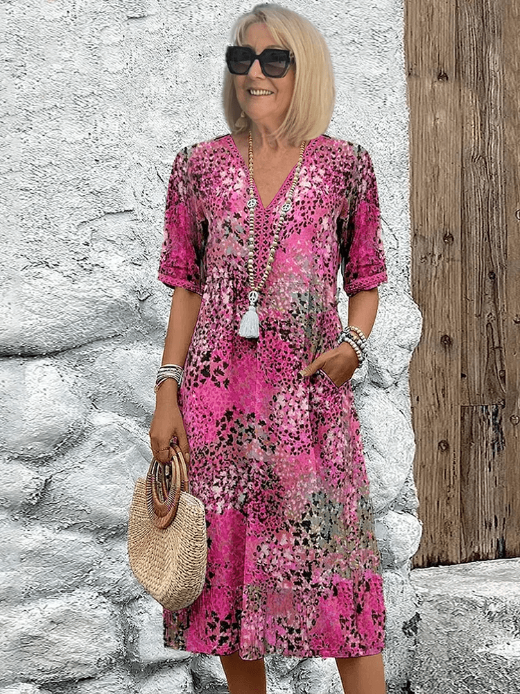 Women's elegant flowing 'Ocean Breeze' maxi dress, vibrant colors, stylish for summer parties & resort.