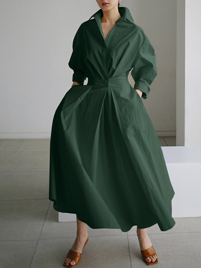 Graceful women's flowy maxi dress. Elegant and comfortable, suitable for summer, evening, or casual wear.