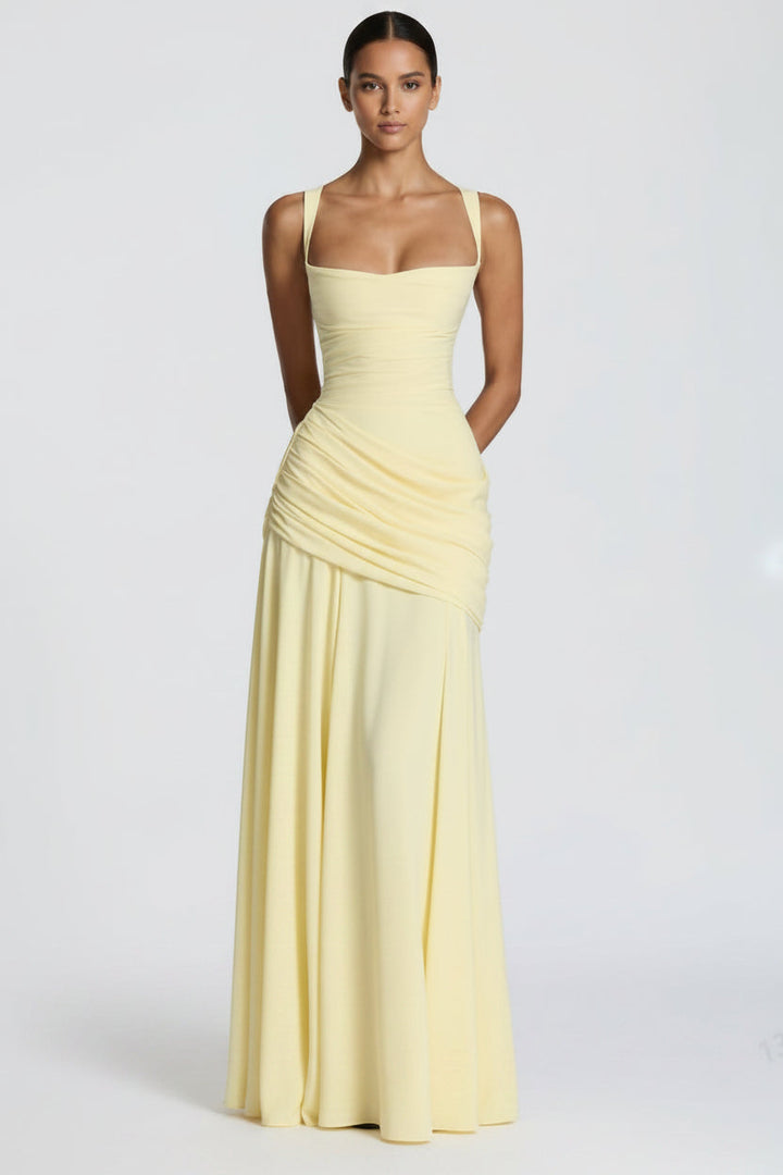 Graceful women's elegant maxi dress with a beautiful flow, suitable for any formal occasion or summer gathering.