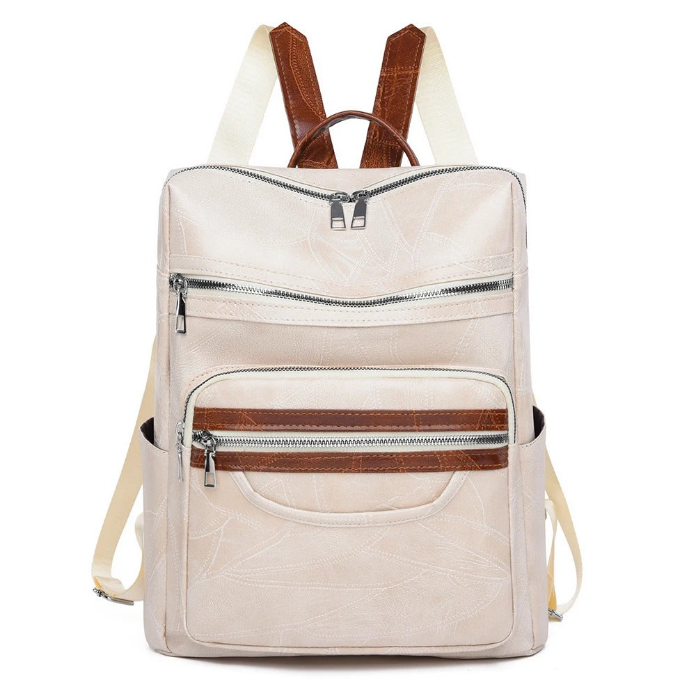 Premium women's leather backpack, a stylish and durable accessory for everyday fashion and convenient travel.