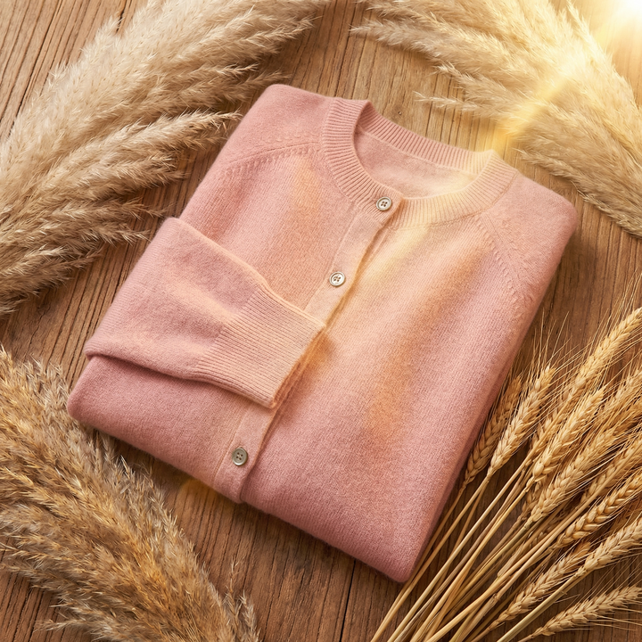 Cozy women's knit cardigan, ideal for autumn & winter layering. Soft, classic long-sleeve knitwear for elegant style.