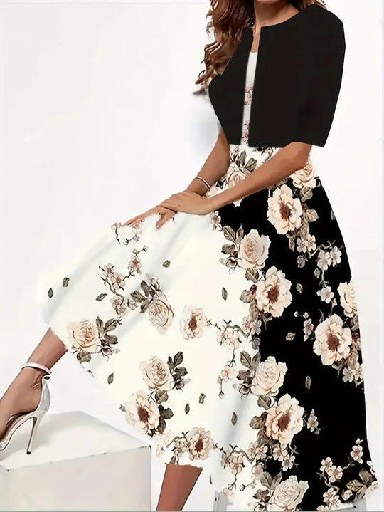 Chic women's long dress, a classic style staple for formal and informal gatherings.