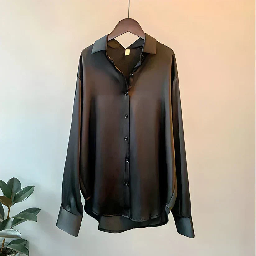 Sophisticated women's long sleeve blouse, a modern wardrobe essential with timeless design.
