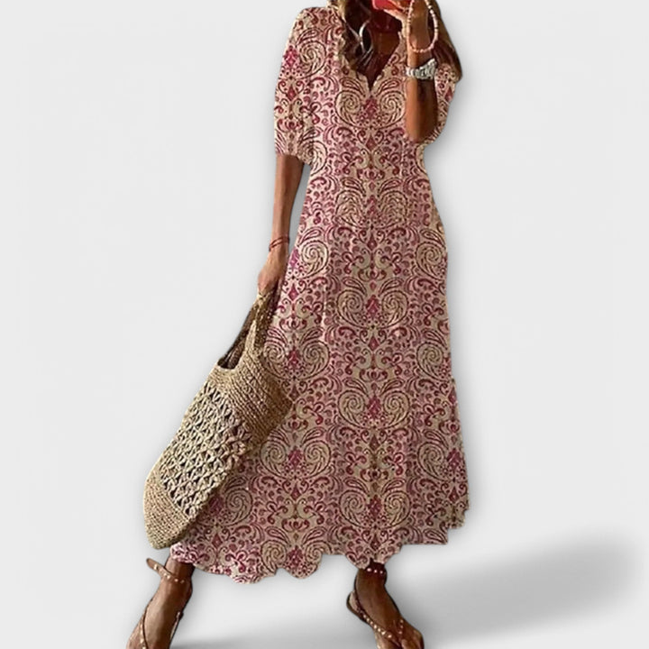 Comfortable women's flowy maxi dress, perfect for relaxed summer days, beach trips, or stylish evenings.