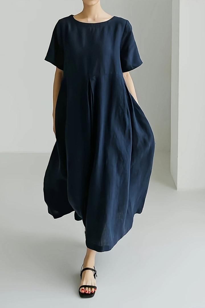 Women's elegant midi dress, a timeless classic for sophisticated style, semi-formal, party, and occasion wear.
