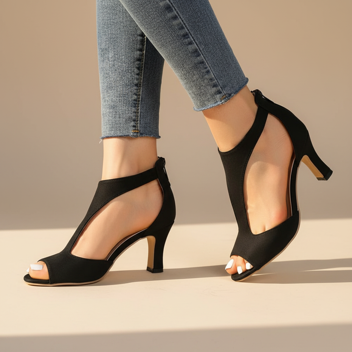 Comfortable orthopedic heels for women, featuring arch support & stylish design.