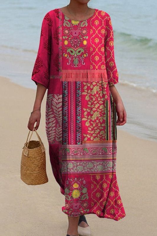 Elegant women's pleated maxi dress, flowing & comfortable. Perfect stylish long formal dress for parties & evening wear.