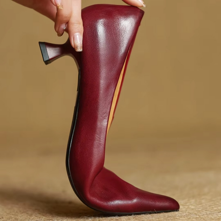 Premium women's elegant pointed-toe thin heel pump, perfect formal footwear for ladies' special occasions.