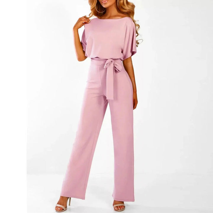 Women's elegant solid color full-body jumpsuit, a stylish and comfortable one-piece fashion statement.