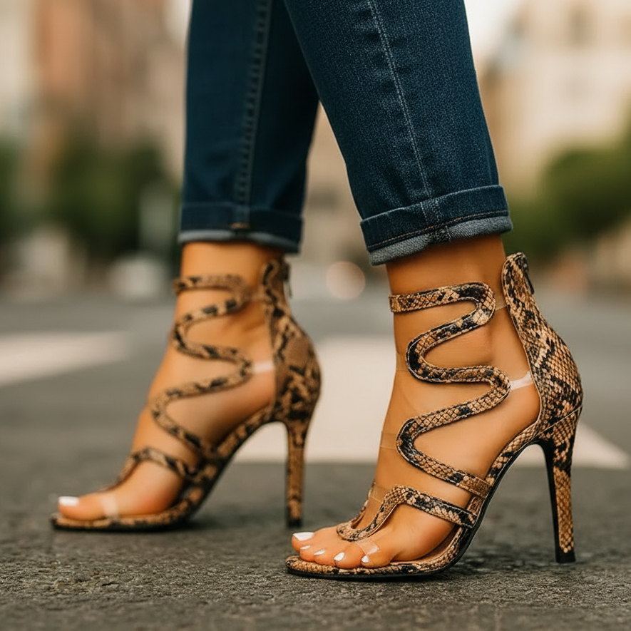 Elegant women's stiletto heels with a sleek design, perfect for evening wear & formal events.