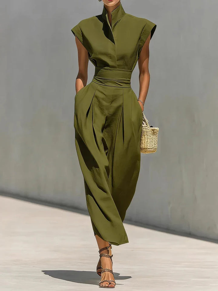 Fashionable women's structured midi dress, elegant & comfortable, perfect for a sophisticated look in any setting.