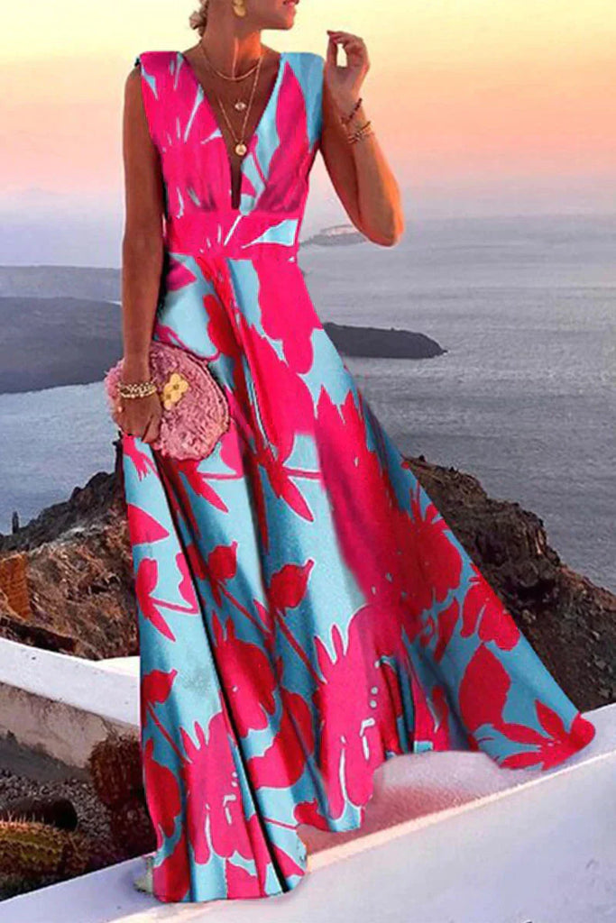 Stylish women's elegant midi dress, a comfortable and versatile choice for summer. Perfect for any occasion.