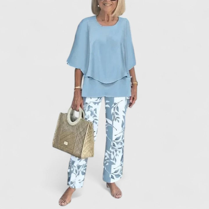 Versatile women's two-piece dress set, an elegant and comfortable choice for summer casual outfits.