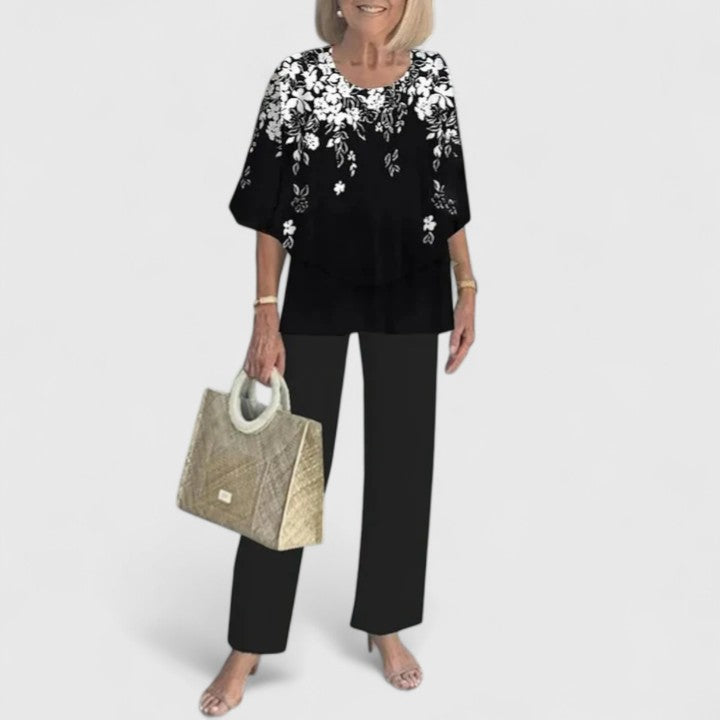 Comfortable women's elegant two-piece set, perfect for versatile dress and casual spring wear.