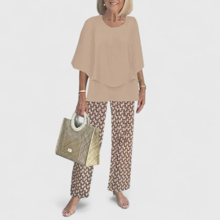 Women's elegant two-piece dress set, stylish and versatile for comfortable casual and dressy occasions.