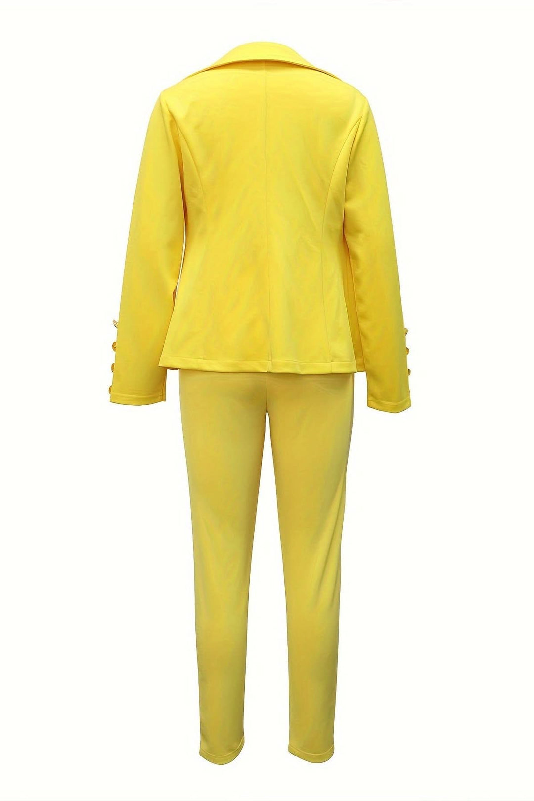 High-quality women's clothing: a sophisticated blazer & pants suit set for formal or office.