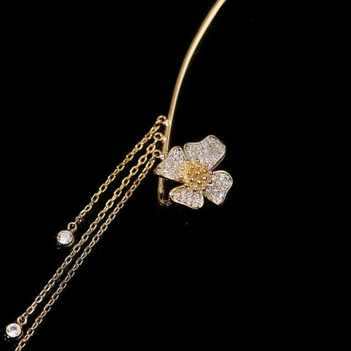 Stylish women's zircon butterfly earrings, a perfect accessory for any fashion-forward look.