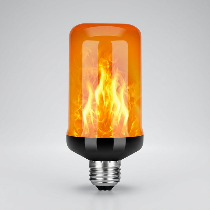 Vintage-style Emberelle flickering flame LED bulb. Achieve cozy home ambiance with this decorative, safe light.