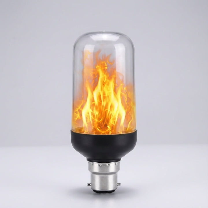 Emberelle LED mood lighting bulb with flickering flame effect. Energy-efficient & safe for a cozy, ambient home.