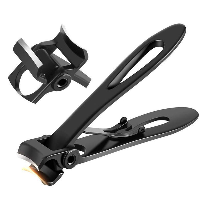 Ergonomic nail clippers for thick toenails, silver steel, comfortable grip, personal care tool