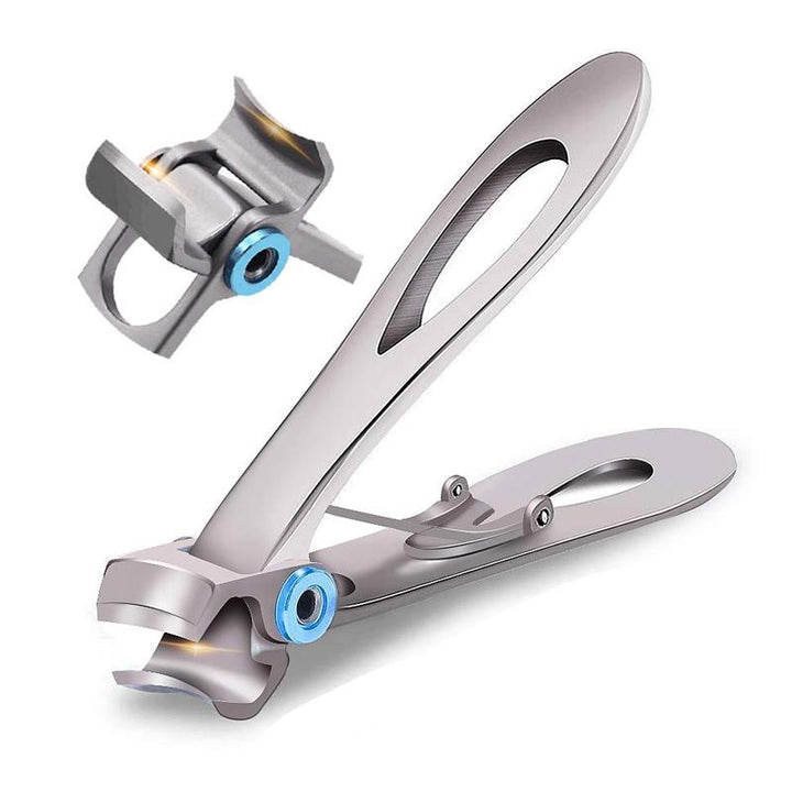 Angled shot of heavy-duty nail clippers with ergonomic handle, perfect for thick nails and manicure