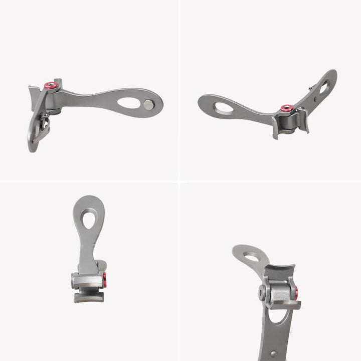 Ergonomic nail clippers featuring a curved blade suitable for thick and tough toenails