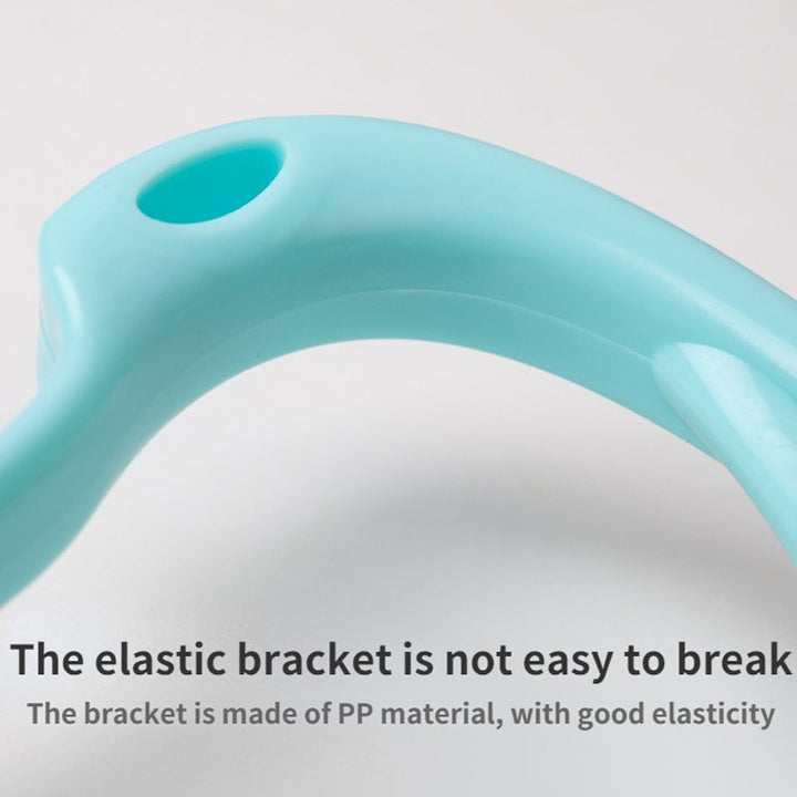 Woman relaxing with the cervical spine massager, serene expression.