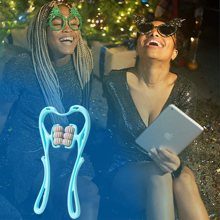 Massager on a bed, ready for use, promoting relaxation and health.