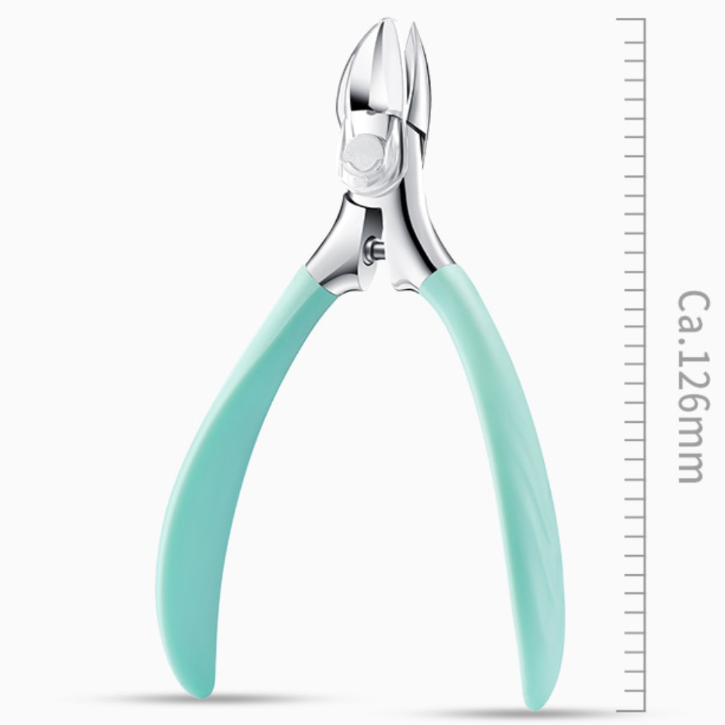 Safe toenail clipper for seniors, handles thick & ingrown nails easily. Stainless steel, ergonomic design for foot care.