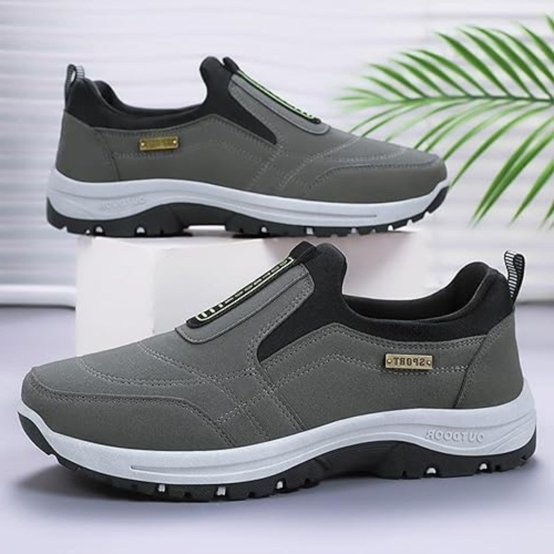 Men's & women's ergonomic walking shoes with superior foot support for pain relief & comfortable daily wear.