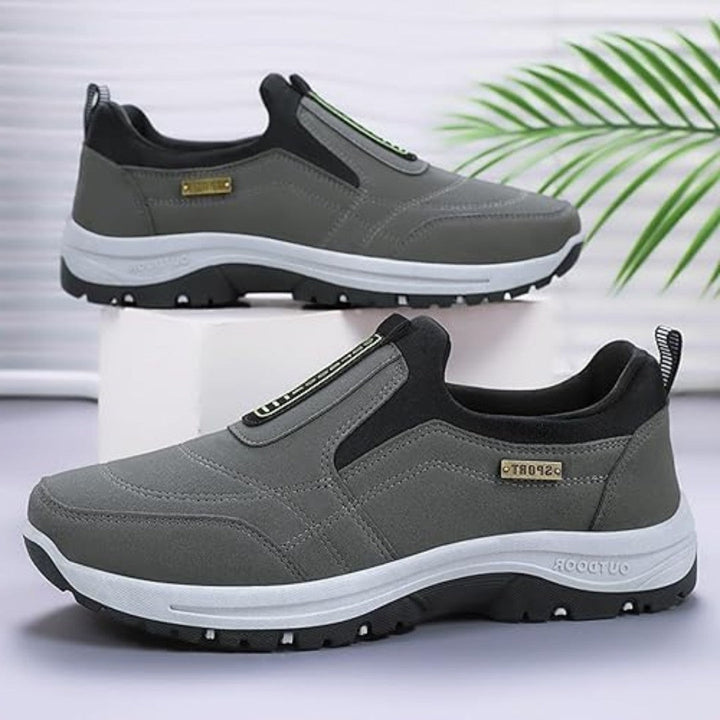 Men's & women's ergonomic walking shoes with superior foot support for pain relief & comfortable daily wear.