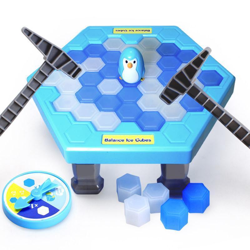 A vibrant image of the Penguin Ice Breaker Game set up, ready for a challenging ice breaker session.